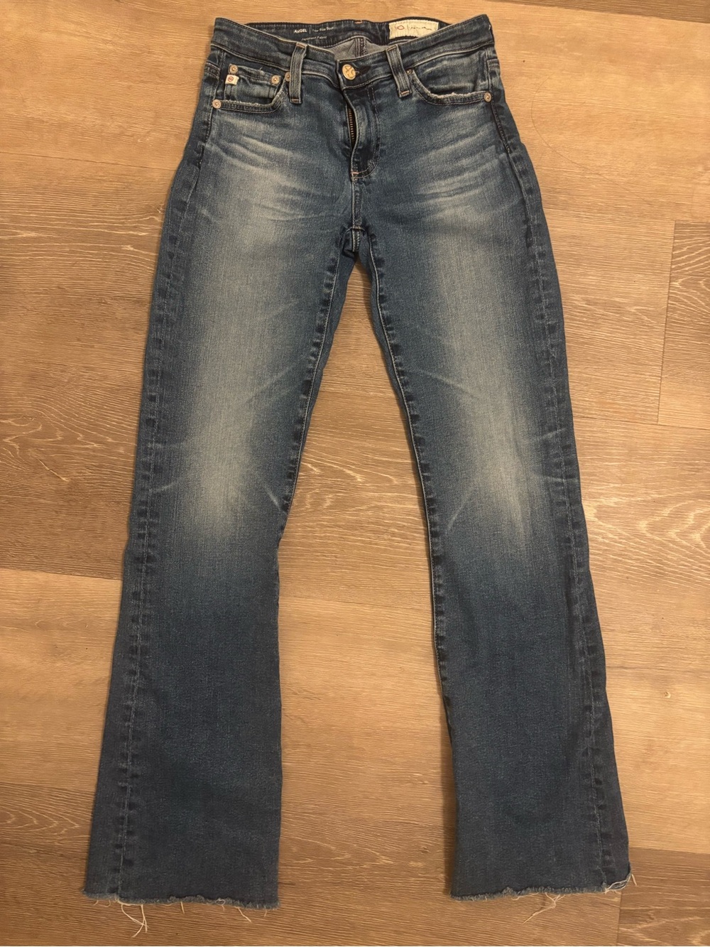 Ag Adriano Goldschmied Washed Blue Bootcut Jeans
